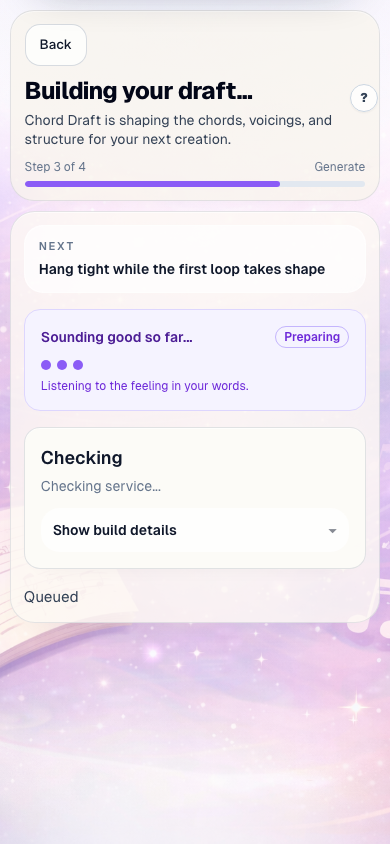 Failure state on mobile.